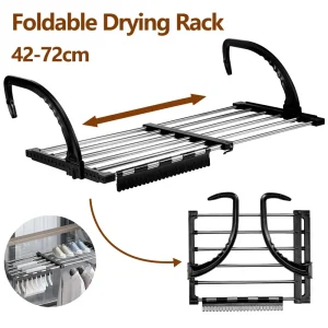Radiator Drying Rack Airer Dryer Clothes Hanger Rail Towel Holder Hang Balcony