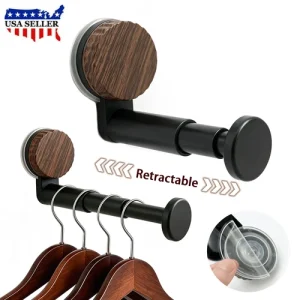 Wall Mounted Clothes Drying Rack,Retractable No Drill Hanger for Laundry Room